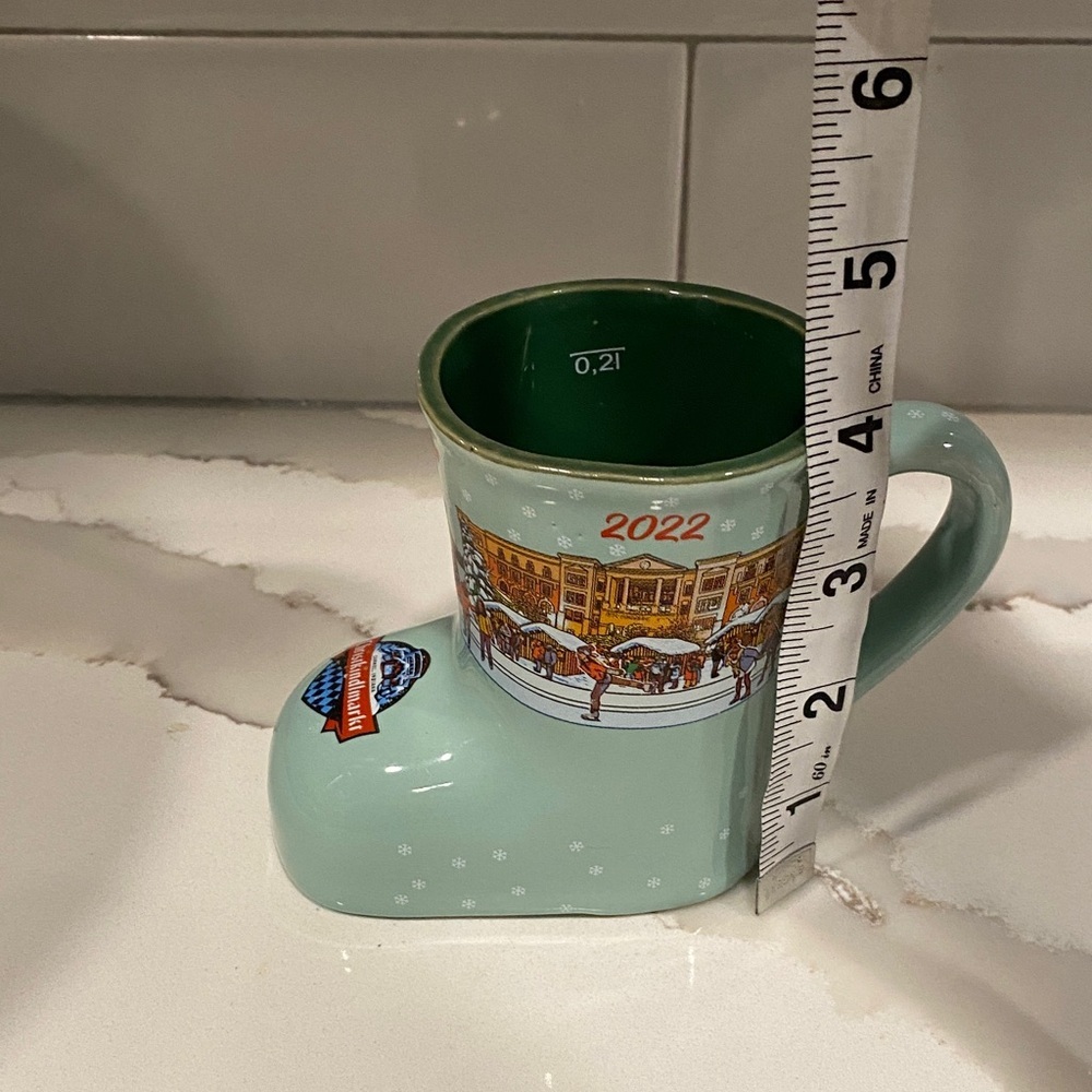 Carmel Christkindlmarkt 2022 Ceramic Boot Mug Indiana Christmas Market Souvenir - Picture 10 of 10